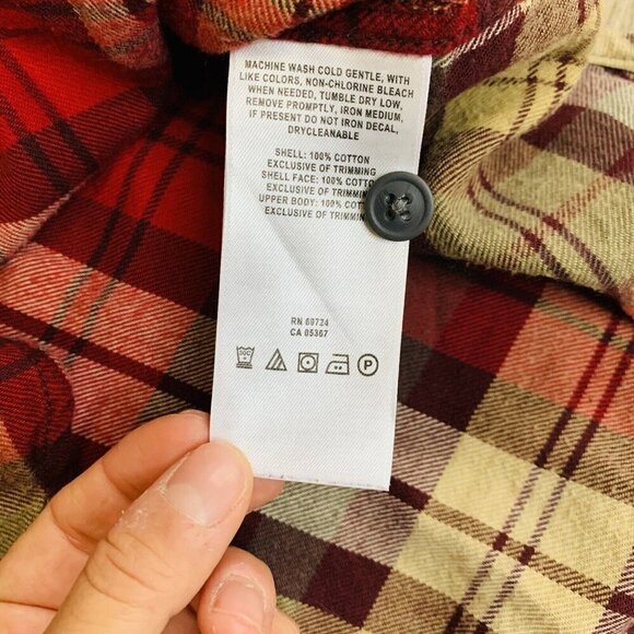 Columbia Omni-Wick Long Sleeve Button Up Flannel Shirt Men’s M Plaid Red Brown - Picture 9 of 14
